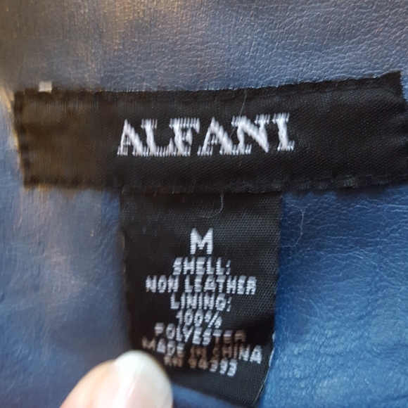 Women's Alfani smoke blue Moto jacket size M - Picture 2 of 8